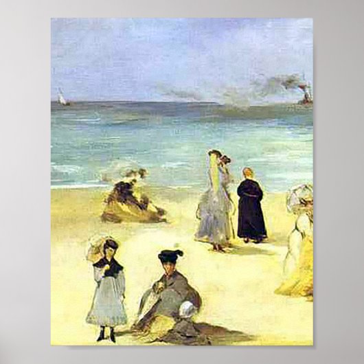 Boulogne Beach by Édouard Manet Poster (Voorkant)