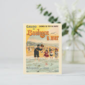 Boulogne sur mer France Vintage Poster 1890 Briefkaart (Staand voorkant)