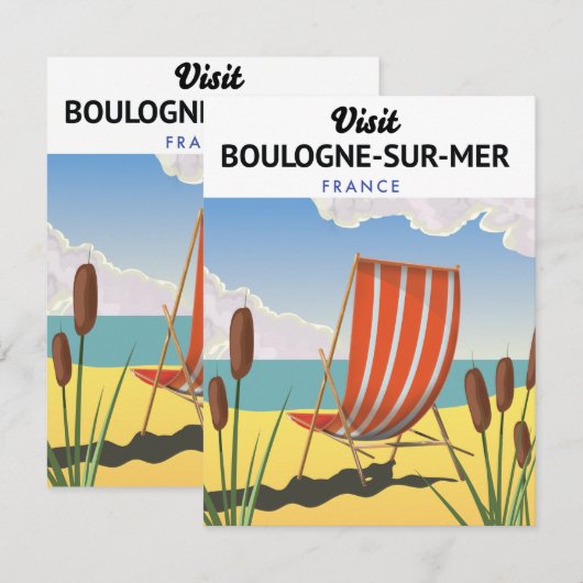 Boulogne-sur-Mer frankrijk reisposter (Voorkant / Achterkant)