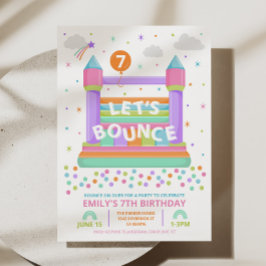 Bounce Birthday Party Invitation Kaart