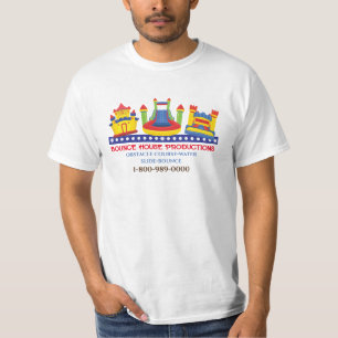 BOUNCE BOUNCY HOUSE VERJAARDAGSFEEST Uw bedrijf T-shirt