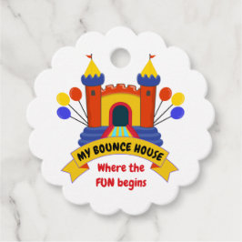 BOUNCE BOUNCY HOUSE VERJAARDAGSFEESTJE relatiegesc Bedankjes Labels