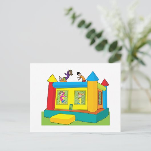 Bounce Castle Kinderen Briefkaart (Staand voorkant)