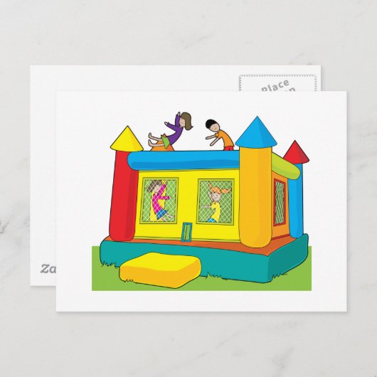 Bounce Castle Kinderen Briefkaart (Voorkant / Achterkant)