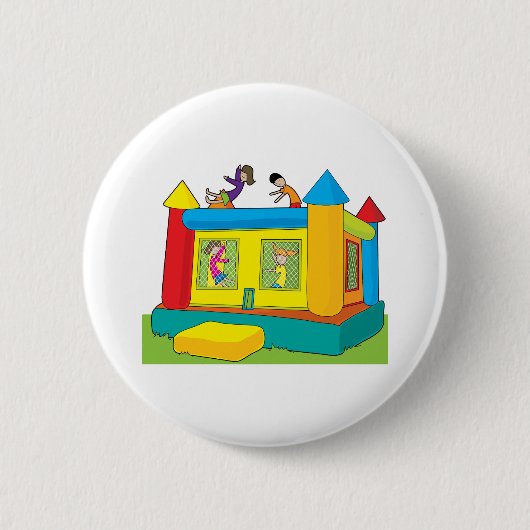 Bounce Castle Kinderen Ronde Button 5,7 Cm (Voorkant)