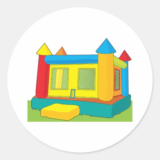 Bounce Castle Ronde Sticker (Voorkant)