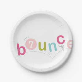 Bounce Girls Roze Verjaardagsfeestje Papieren Bordje