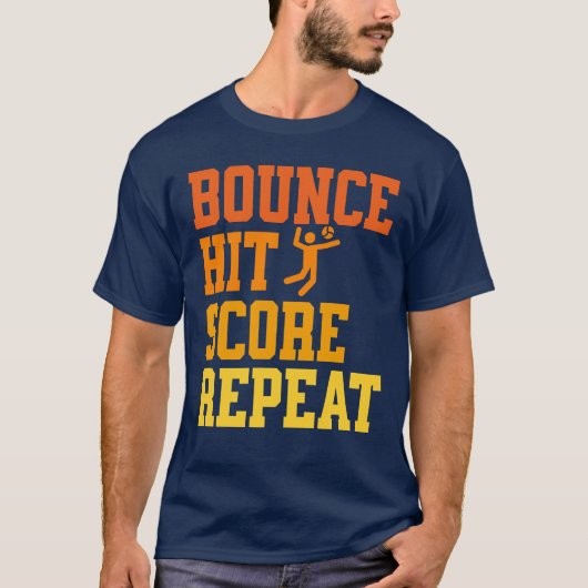 Bounce hit score Herhaal Spikeball T-shirt (Voorkant)
