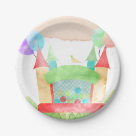 Bounce House Bash Party Papieren Bordje