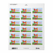 Bounce House Birthday Address Label (Full Sheet)