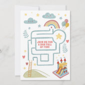 Bounce House Birthday Kaart (Achterkant)