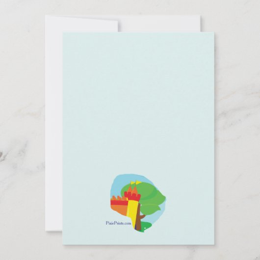 Bounce House Birthday Party Kaart (Achterkant)