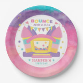 Bounce House Birthday Party Papieren Bordje (Voorkant)
