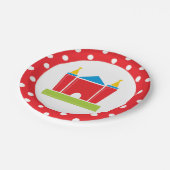 Bounce House Birthday Party Papieren Bordje (Gekanteld)