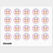 Bounce House Birthday Party Ronde Sticker (Vel)