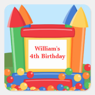 Bounce House Birthday Party Sticker