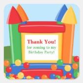 Bounce House Birthday Party Sticker (Voorkant)