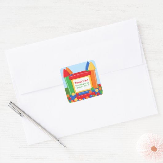 Bounce House Birthday Party Sticker (Envelop)