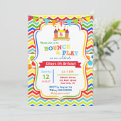 Bounce House Birthday Party Uitnodigingen (Staand voorkant)