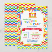 Bounce House Birthday Party Uitnodigingen (Voorkant / Achterkant)