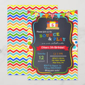 Bounce House Birthday Party Uitnodigingen (Voorkant / Achterkant)