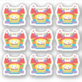 Bounce House Birthday Sticker (Voorkant)