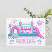 Bounce House Birthday Uitnodiging (Staand voorkant)