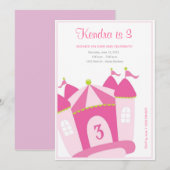 Bounce House Birthday Uitnodiging (Voorkant / Achterkant)