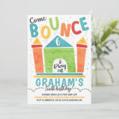 Bounce House Birthday Uitnodiging (Staand voorkant)