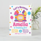 Bounce House Birthday Uitnodiging (Staand voorkant)