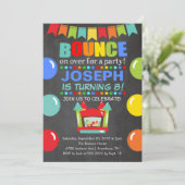 Bounce House Birthday Uitnodiging (Staand voorkant)