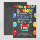 Bounce House Birthday Uitnodiging (Voorkant / Achterkant)
