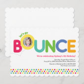 Bounce House Birthday Uitnodiging Fotokaart Multi (Voorkant / Achterkant)