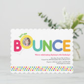 Bounce House Birthday Uitnodiging Fotokaart Multi (Staand voorkant)