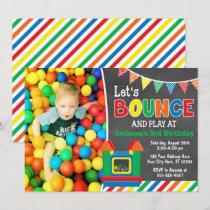 Bounce House Birthday Uitnodiging met foto