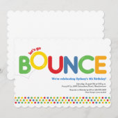 Bounce House Birthday Uitnodiging rood en blauw (Voorkant / Achterkant)