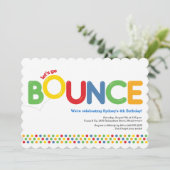 Bounce House Birthday Uitnodiging rood en blauw (Staand voorkant)