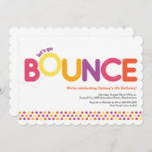 Bounce House Birthday Uitnodiging Roze & Sinaasapp (Voorkant / Achterkant)