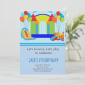 Bounce House Birthday Uitnodigingen (Staand voorkant)