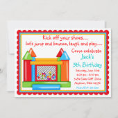 Bounce House Birthday Uitnodigingen - Primaire kle (Voorkant)