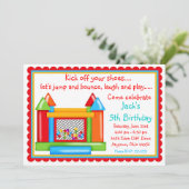 Bounce House Birthday Uitnodigingen - Primaire kle (Staand voorkant)