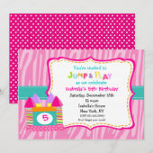 Bounce House Bounce Castle Birthday Uitnodigingen (Voorkant / Achterkant)