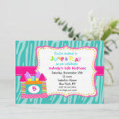 Bounce House Bounce Castle Birthday Uitnodigingen (Staand voorkant)