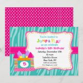 Bounce House Bounce Castle Birthday Uitnodigingen (Voorkant / Achterkant)