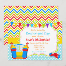 Bounce House Bouncy Castle Birthday Blue