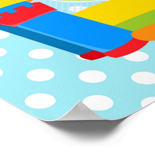 Bounce House Bouncy Castle Birthday Boy Poster (Hoek)