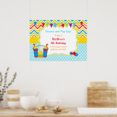 Bounce House Bouncy Castle Birthday Boy Poster (Keuken)