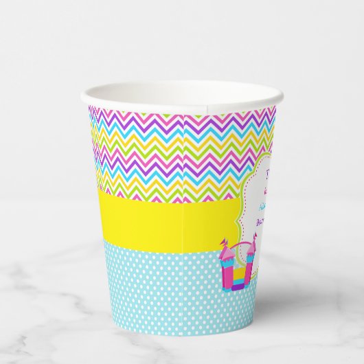 Bounce House Bouncy Castle Verjaardagsfeest Papieren Bekers (Rechts)