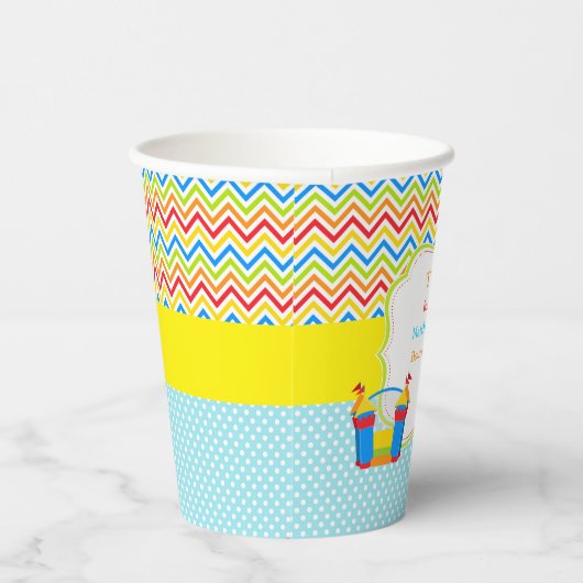Bounce House Bouncy Castle Verjaardagsfeest Papieren Bekers (Rechts)