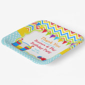 Bounce House Bouncy Castle Verjaardagsfeest Papieren Bordje (Gebogen)